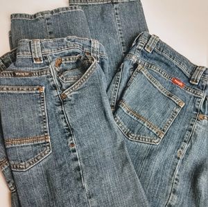 (2) Wrangler Boys Jeans (2 Pairs) Size 14 R